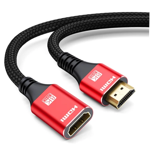 UVOOI 8K HDMI Extension Cable 6FT HDMI Extender 2.1, HDMI Male to Female Adapter Extension Cord 8K@60Hz, 4K@120Hz, 2K, 3D, HDR Compatible with Roku TV Stick, HDTV, PS5/PS4, Laptop, Monitor, Projector, PC