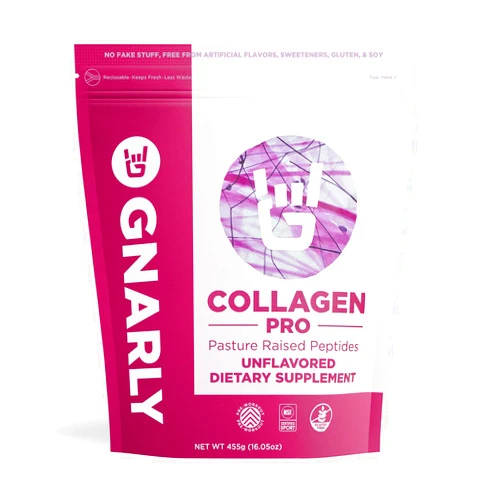 Gnarly Nutrition Collagen Peptides – Gnarly Collagen Pro with Vitamin C, Zinc & Copper – NSF Sport Certified, Protein Synthesis Vitamin Powder – Unflavored, 16.05 oz (30 Servings)