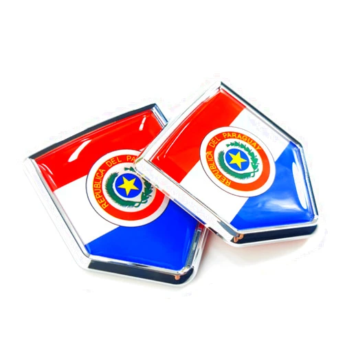 Newperlite Paraguay Flag Emblem Paraguayan Decal Sticker Flags, 2 Pack