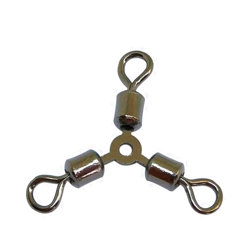 Unclesportinfof Unclesport 100pcs 3 Way Fishing Swivels O Shape Swivels Freshwater Bass Fishing Tackle Carp Fishing Connector