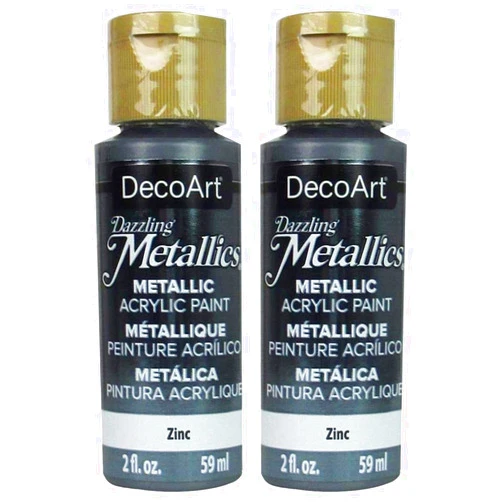 DecoArt Dazzling Metallics Acrylic Paint 2oz-Zinc