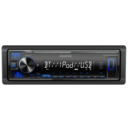 KENWOOD KMM-BT270U Bluetooth Digital Media Car Stereo Receiver with USB Port – AM/FM Radio, MP3 Player, High Contrast LCD, Detachable Face Plate, Single DIN, 13-Band EQ