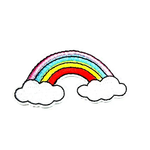 NiPitShop Cartoon Patch Nipitshop Patches CUTE RAINBOW CLOUDS Embroidered Patch Cartoon kid Patch for Clothes Backpacks T-shirt Jeans Skirt vests scarf Hat Bag