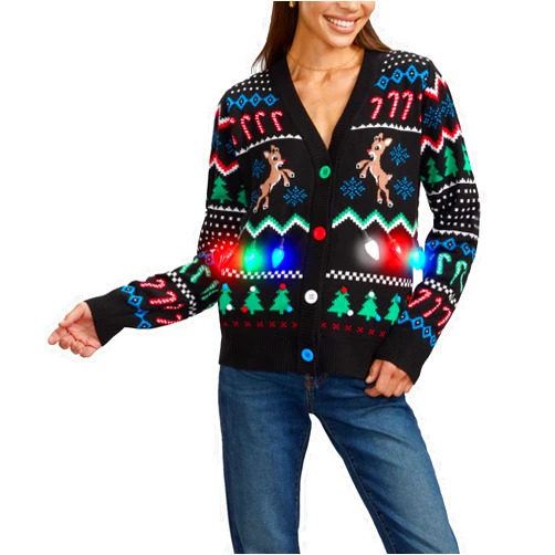 Tipsy Elves Classic Cute Cardigan Ugly Christmas Sweaters for Women with Fun Patterns and Animals
