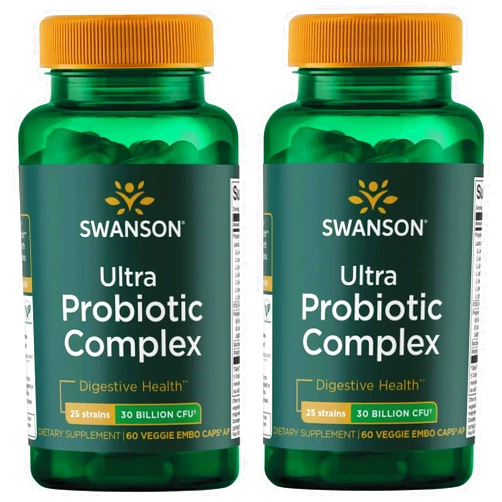 Swanson Ultra Probiotic Complex 30 Billion Cfu 60 Veg Capsules (2 Pack)