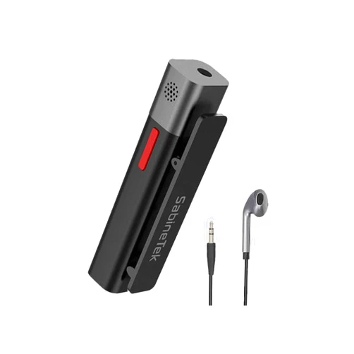 SabineTek Official SmartMike+ Ultra-Compact Wireless Bluetooth Microphone Long Distance Audio Recording Noise Reduction Lavalier Mic (14g) (Black)