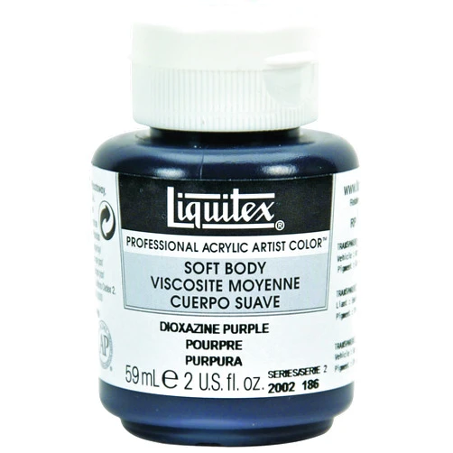 Liquitex 2002186 Professional Soft Body Acrylic Paint 2-oz jar, Dioxazine Purple