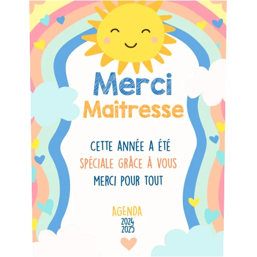 Amélie Boucher Editions Agenda - Merci Maîtresse: Pour Professeur des Ecoles, une semaine sur deux pages, Organisateur Planificateur Semainier, Format A4 (French Edition)