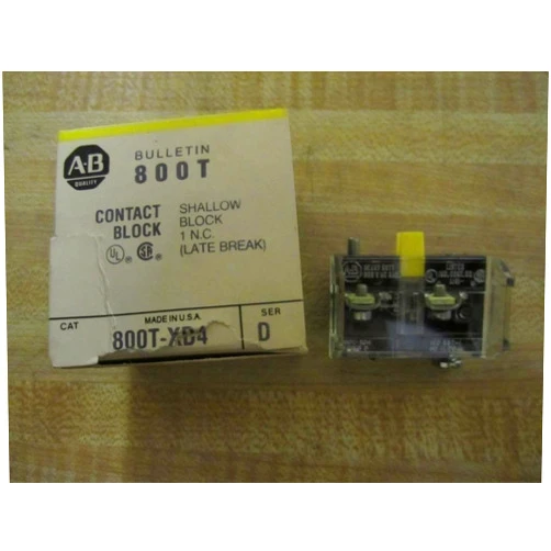 Allen-Bradley 800T-XD4 Shallow Contact Block, Normally Closed Late Break
