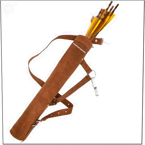 SCORPION ARCHERY Traditional Back Quiver Bow Arrow Holder Handmade Leather Quiver Lightweight & Comfortable gift for him aniversary gift