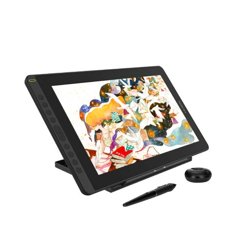 HUION 2021 HUION KAMVAS 16 Graphics Drawing Tablet with Full-Laminated Screen Anti-Glare 10 Express Keys Android Support Battery-Free Stylus 8192 Pen Pressure Tilt Adjustable Stand - 15.6 Inch Pen Display