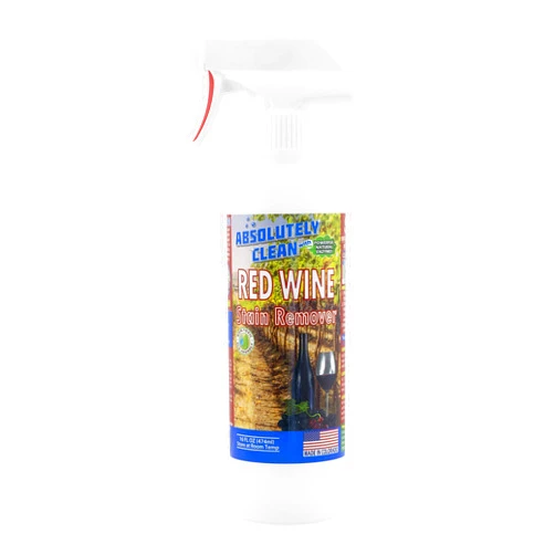 Absolutely Clean Amazing Red Wine Stain Remover – Natural Enzymes Eliminate Wine Stains Fast - Cleans Carpet, Upholstery, Clothing, Table Cloth & More - USA Made (16oz)