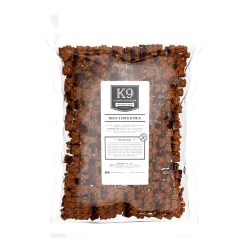 K9 Connoisseur Low to Odor Free Slow Roasted Beef Lung Dog Treats Made in USA, One Ingredient Dog Treats & All Natural Dog Treats, Grain Free Dog Treats for All Breeds & Sizes - 2.5 Pounds