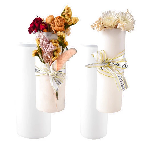 ESEDAGE 2 Pack Cylinder Soap Mold 6 Inch Cylinder Candle Mold Pillar Candle Mold Cylinder Resin Casting Mold Resin Making Molds Silicone Mold for Candle Home Decorate Mold 3D Animal Mold Candle Making Mold