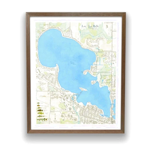 Wiscartography.com Map of Lac La Belle in Waukesha County Wisconsin