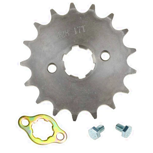 HIAORS 428 17T 17mm Motorcycle Front Engine Sprocket for 50cc 70cc 110cc 125cc 140cc 160cc Honda TaoTao Roketa Coolster Sunl Lifan Chinese ATV Quad Dirt Bike