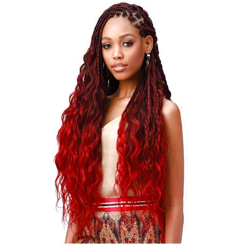BOBBI BOSS Multi Pack Deals Bobbi Boss Synthetic Hair Braids Pre-Feathered 3X King Tips Body Wave 28
