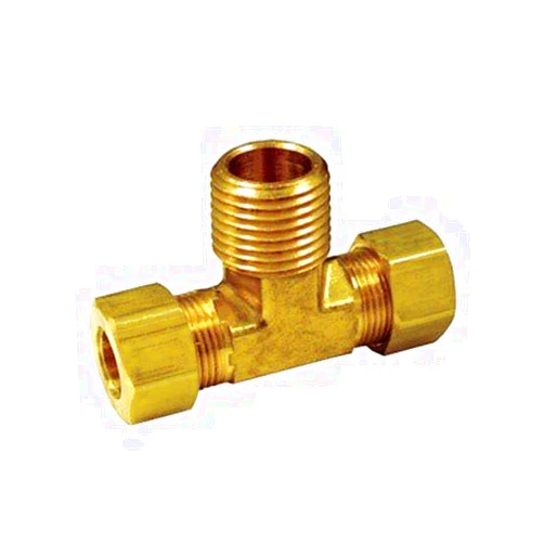 Jmf Company 1/2 in. Compression X 1/2 in. D Male Brass Branch Tee