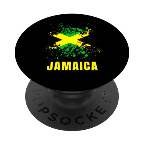 Jamaica Retro Vintage Watercolors Jamaican Flag Jamaica Retro Vintage Watercolors Sport Jamaican Flag PopSockets Swappable PopGrip