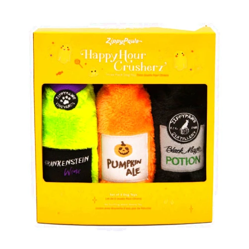 ZippyPaws Happy Hour Crusherz - Halloween Three Pack