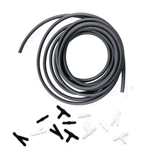Patonu Windshield Washer Hose Kit, 4 Meter Washer Fluid Hose with 12 Pcs Hose Connectors, Suitable for Most Car Windshield Washer Tubing