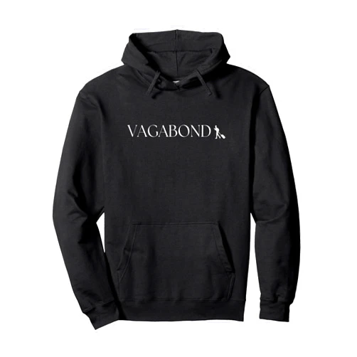 Vagabond - Traveler walking with rolling luggage Pullover Hoodie