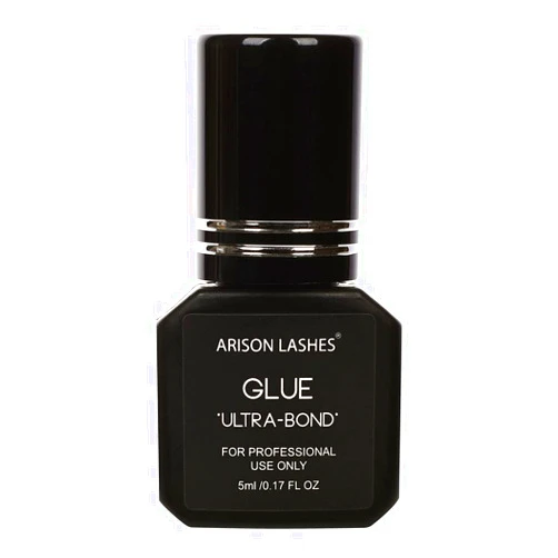 ARISON LASHES ARISON Pro Eyelash Extension Glue Extra Powerful Lash Glue 1 Sec Drying time 6-8 Weeks Retention Black Eyelash Adhesive Maximum Bonding Power for Semi-Permanent Extensions Professional Use Only