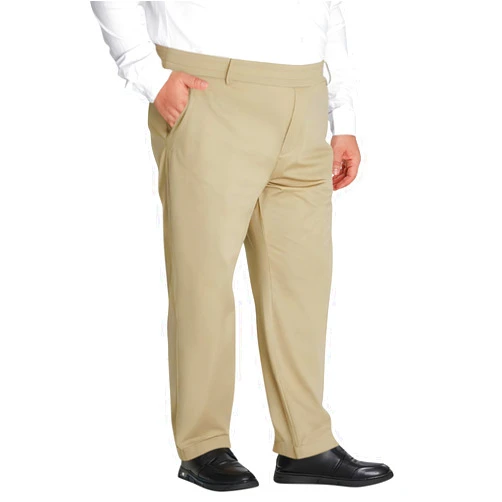 Idtswch Mens Big and Tall Full Elastic Waist Pants Stretch Slacks Casual with Zipper Fly and Pockets