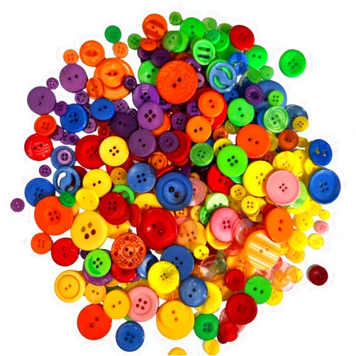 Buttons Galore and More 500-700 Pcs Mixed Color Assorted Sizes Round Resin Buttons for Crafts Sewing Scrapbooks (Brights)