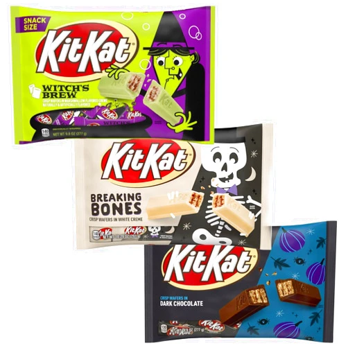 Generic Halloween Kit.- Kat Chocolate Candy | Halloween Chocolate Candy | Individually Wrapped Kit - Kats Variety Pack Snack Size, Halloween Wafer Trick or Treat Candy Bars Bag | Witches Brew, Breaking Bones & Dark Chocolate Wafers - 3 Pack
