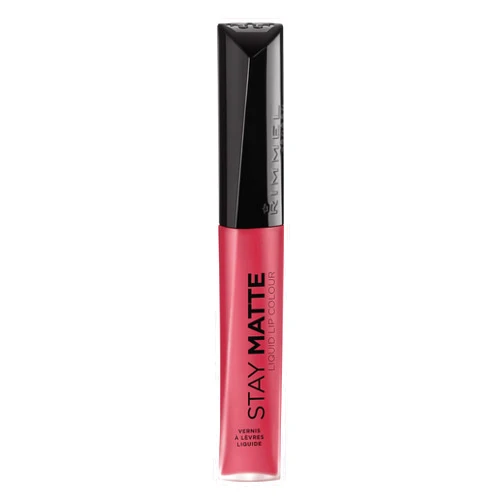 Rimmel London Stay Matte Liquid Lip Color with Full Coverage Kiss-Proof Waterproof Matte Lipstick Formula that Lasts 12 Hours - 210 Rose & Shine, .21oz