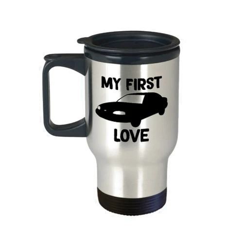mmandiDESIGNS Classic Lumina Travel Car Travel Mug Your My First Love a 14oz Stainless Steel Tumbler with Handle