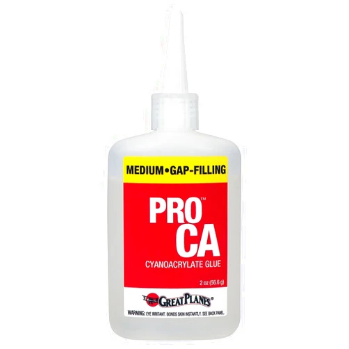 Great Planes Pro CA Adhesive Glue, CA+ Medium (2 Ounces)