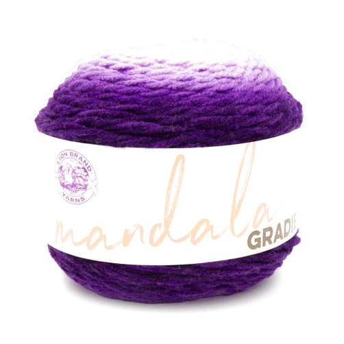 Lion Brand Yarn Mandala Gradient, Multicolor Yarn for Knitting, Crochet and Crafting, Purple, 1 Pack