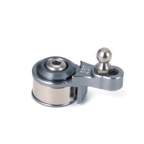 QUE-T Aluminum Alloy 25T Steering Servo Arm Horn for 1/10 RC TRX-4 Crawler Car Upgrade (Titanium)