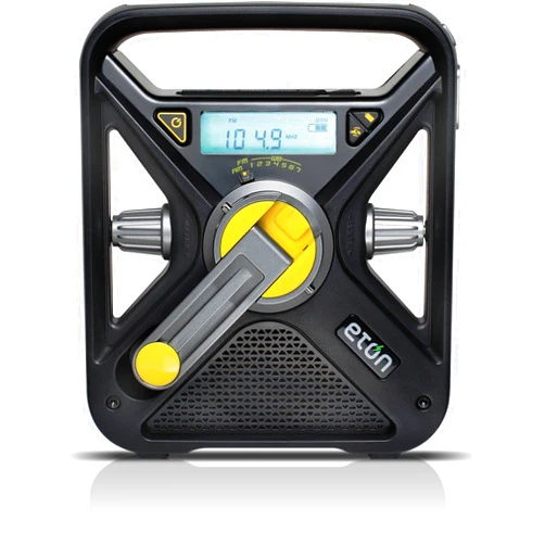 Eton FRX3 Hand Turbine NOAA AM/FM Weather Alert Radio with Smartphone Charger - Black (NFRX3WXB) (Renewed)