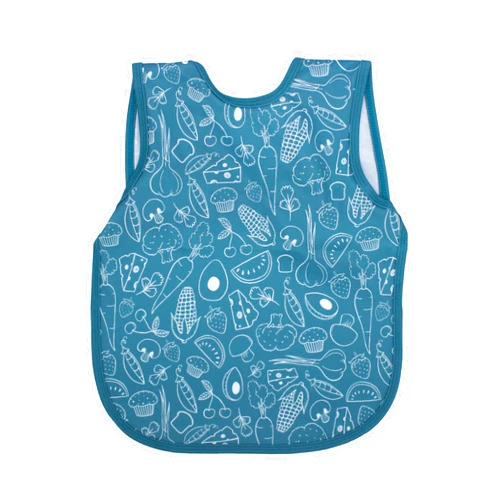 BapronBaby Neutral Foodie Bapron - No Neck Tie Safer Bib for Baby & Toddler - Soft Waterproof Stain Resistant - Machine Washable - Sz Baby/Toddler 6m-3T