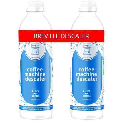 Caffe Assaggio Breville Descaler (4 Uses) Specially Formulated for Your Breville Espresso Machine Made in USA Breville Descaling Solution for Breville 2 Uses per Bottle 1 Year Supply Carbon Friendly Locally Produced