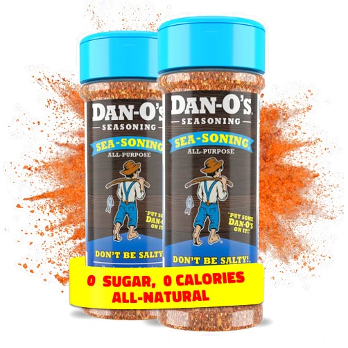 Dan-O's SEA-soning™ Seasoning - Great on Seafood, Fish, Chicken - All-Purpose, All-natural, Sugar Free, 0 Calorie Seasoning - Fish seasoning - Use as a rub or marinade - Online Exclusive (2.4 oz) 2 Pack