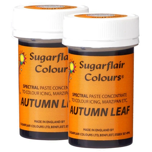 Sugarflair Colours 2 x Sugarflair 25g Autumn Leaf Spectral Paste Gel Edible Food Colour Cake Icing