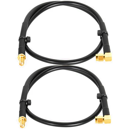 MOOKEERF 2 PCS SMA Cable 2ft,SMA Male to SMA Female Coax Extension Cable,50 Ohm RG8X Low Loss SMA to SMA Coaxial Cable for Ham Radio,WiFi,3G 4G LTE Antenna,ADS-B,GPS and etc