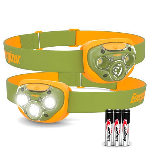 Energizer LED Headlamp PRO (2-Pack), IPX4 Water Resistant Headlamps, High-Performance Head Light for Outdoors, Camping, Running, Storm, Survival LED Light for Emergencies (Batteries Included)