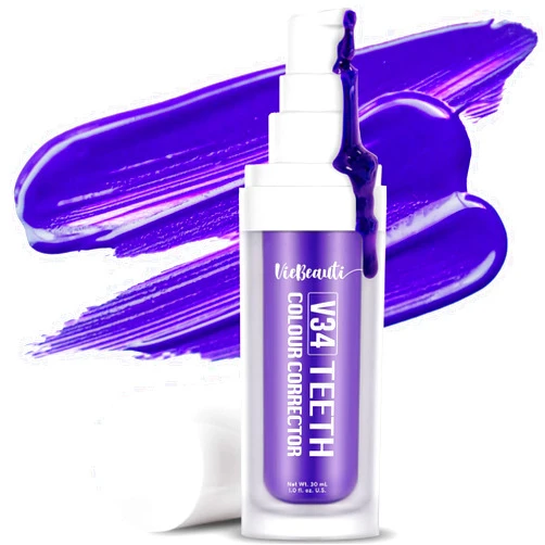 Viebeauti Purple Toothpaste for Teeth Whitening, Purple Colour Corrector, Teeth Whitening Toothpaste, Color Wheel Toothpaste, Dental Color Corrector, Teeth Whitener (1fl oz/30 ml)