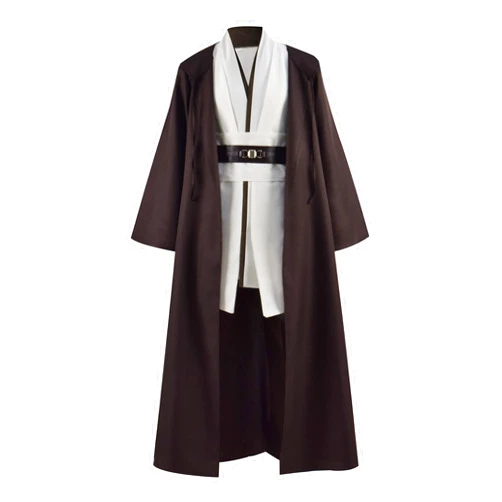 Very Last Shop Classic Movie Costume Brown Robe White Tunic and Pants Set Cosplay Outfit