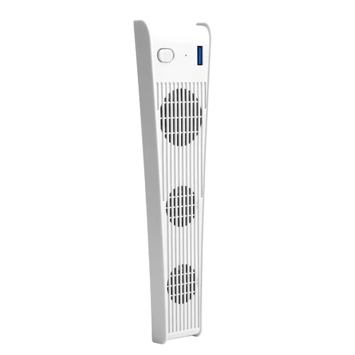 Tgoon USB Cooler with 3 Cooling Fans, with ABS Console Life USB Direct Plug Fan System for Ps5 De/Cd ‑ ROM Game Host white