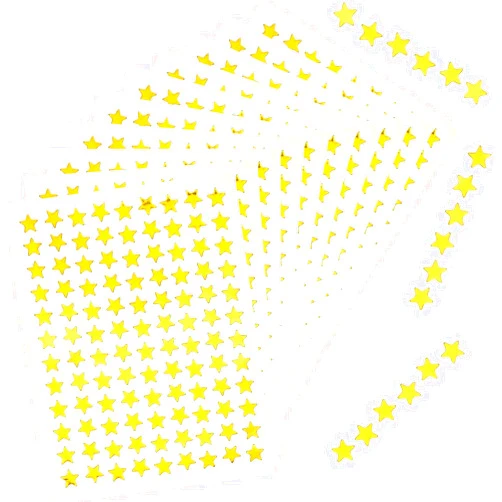 FOHOLA 1080 Pack 10 Sheets Tiny Gold Star Stickers, 0.3
