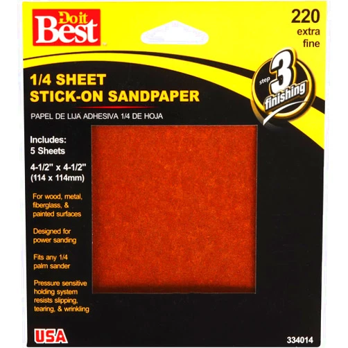 Ali Industries Ali Ind. 334014 Do it Best 1/4 Sheet Stick-On Sanding Sheets