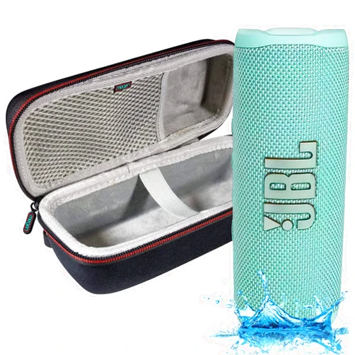 JBL Flip 6 - Waterproof Portable Bluetooth Speaker, Powerful Sound and deep bass, IPX7 Waterproof, 12 Hours of Playtime with Megen Hardshell Case - Teal