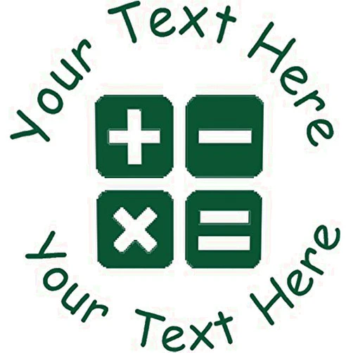 Handy Stamps Quality Value Speedy Service Math Calculator Buttons Custom Teacher Motivational Reward Stamp - 1