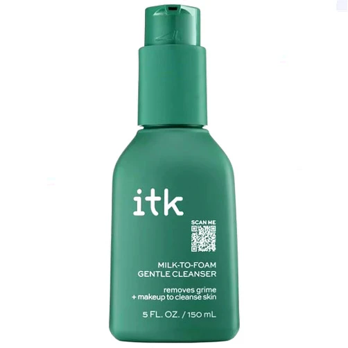 Generic ITK Milk-to-Foam Gentle Cleanser Pro vitamin B5 2-in-1 Face Wash + Makeup Remover for All Skin Types Infused PineApple + Coconut enzyme 5 oz (pack of 1)
